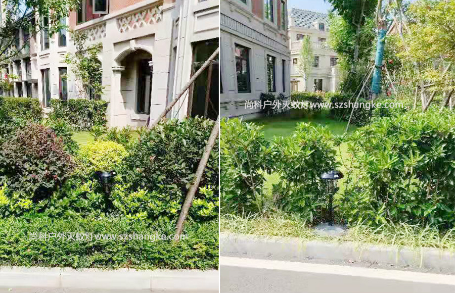 湖南常德保利中央公園太陽能小區滅蚊燈案例